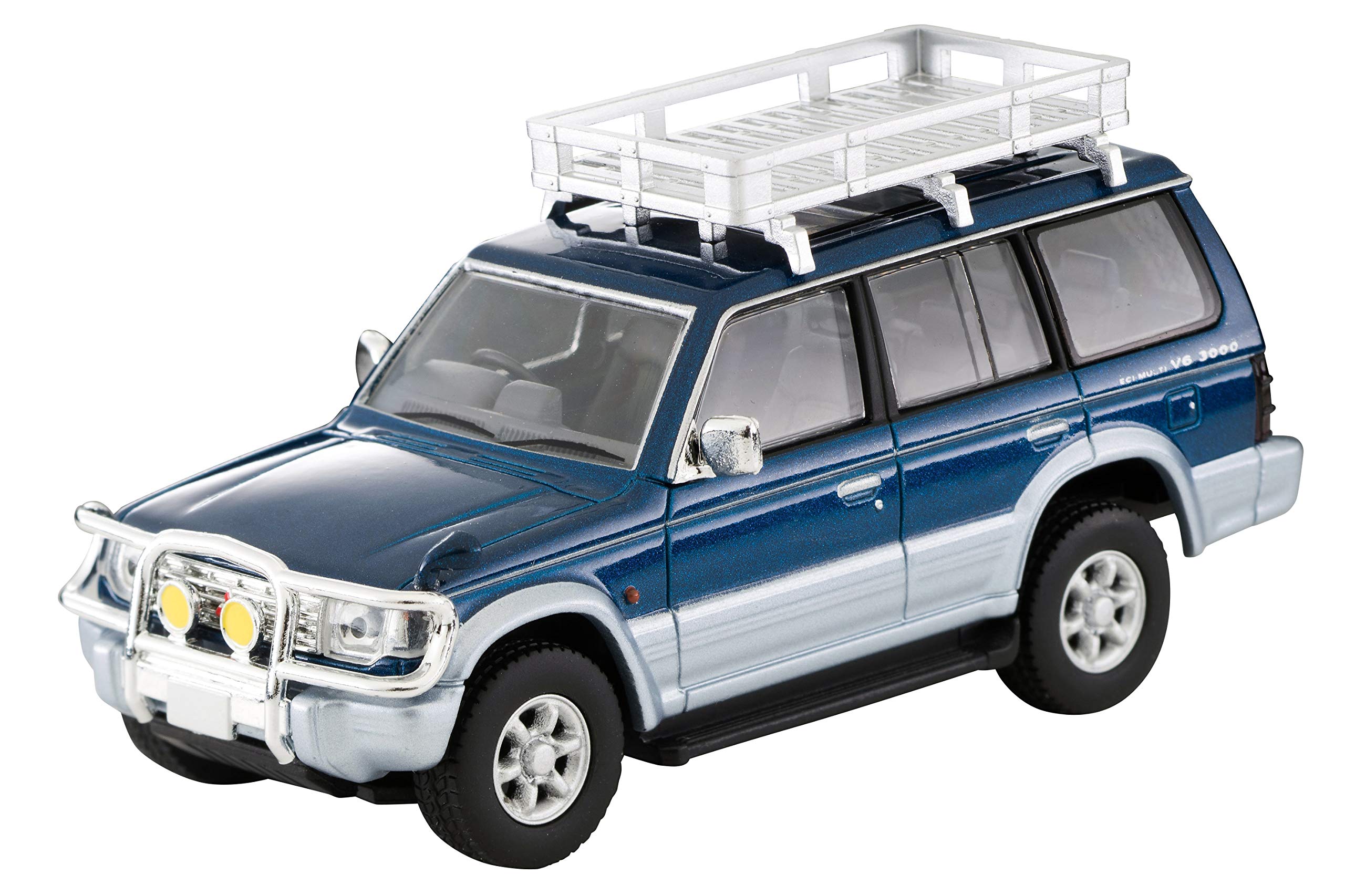 TomyTEC 311201 Mitsubishi Pajero, Modell 1994, blau/silber Die-Cast Collectors