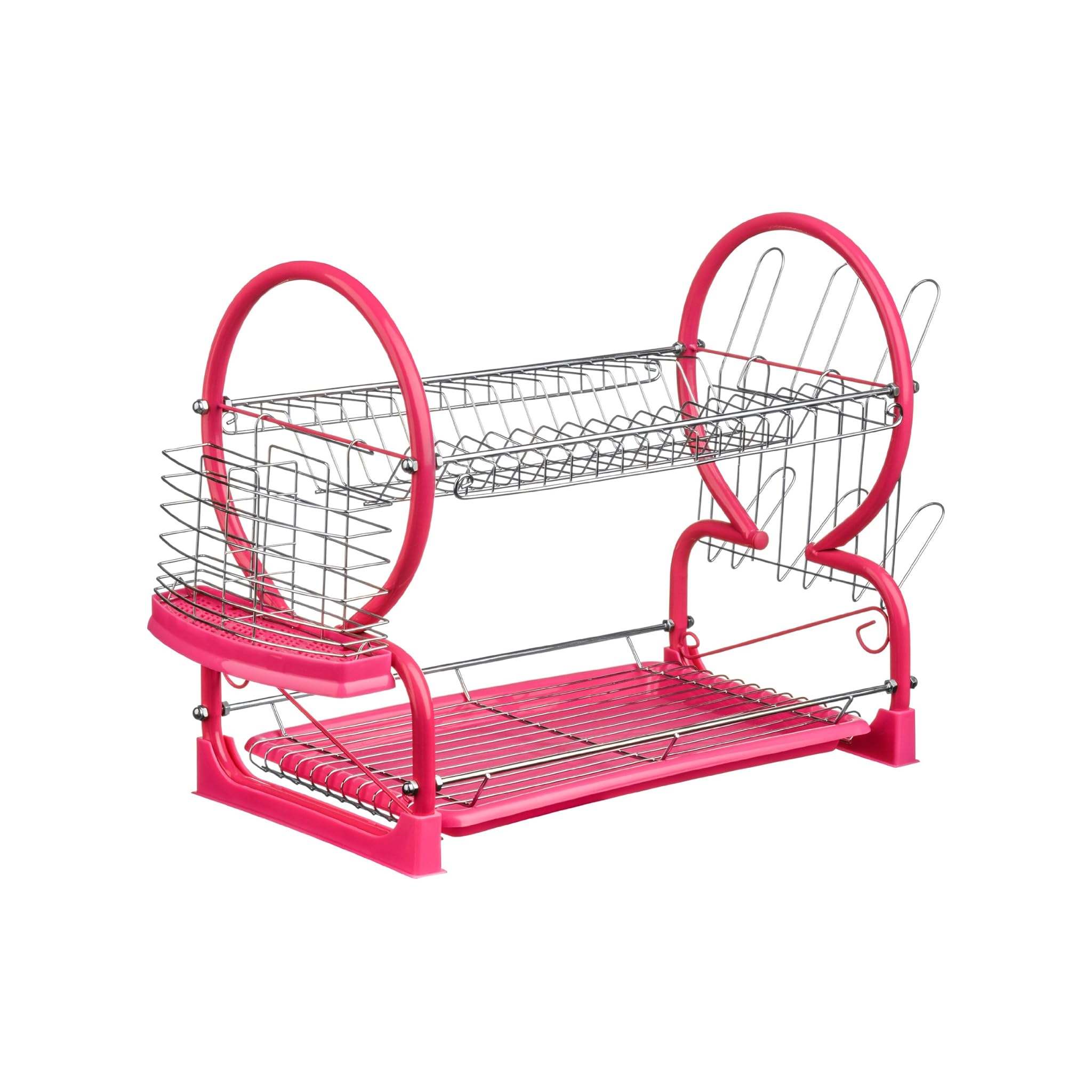 Premier Housewares Hot Pink 2Tier Dish Drainer