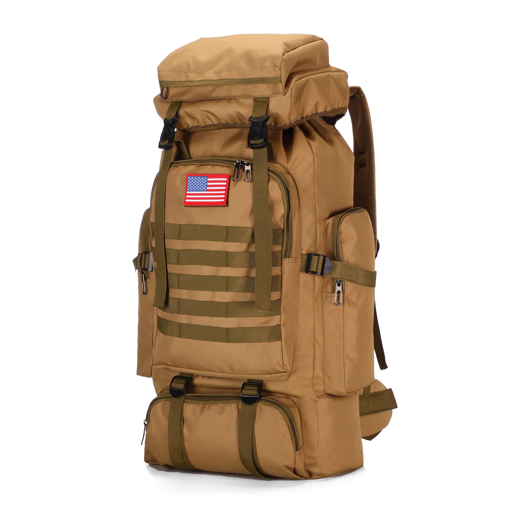 King'sGuard 70L Camping Hiking Military Tactical Backpack Outdoor Water-Repellent Adjustable Sport Bags