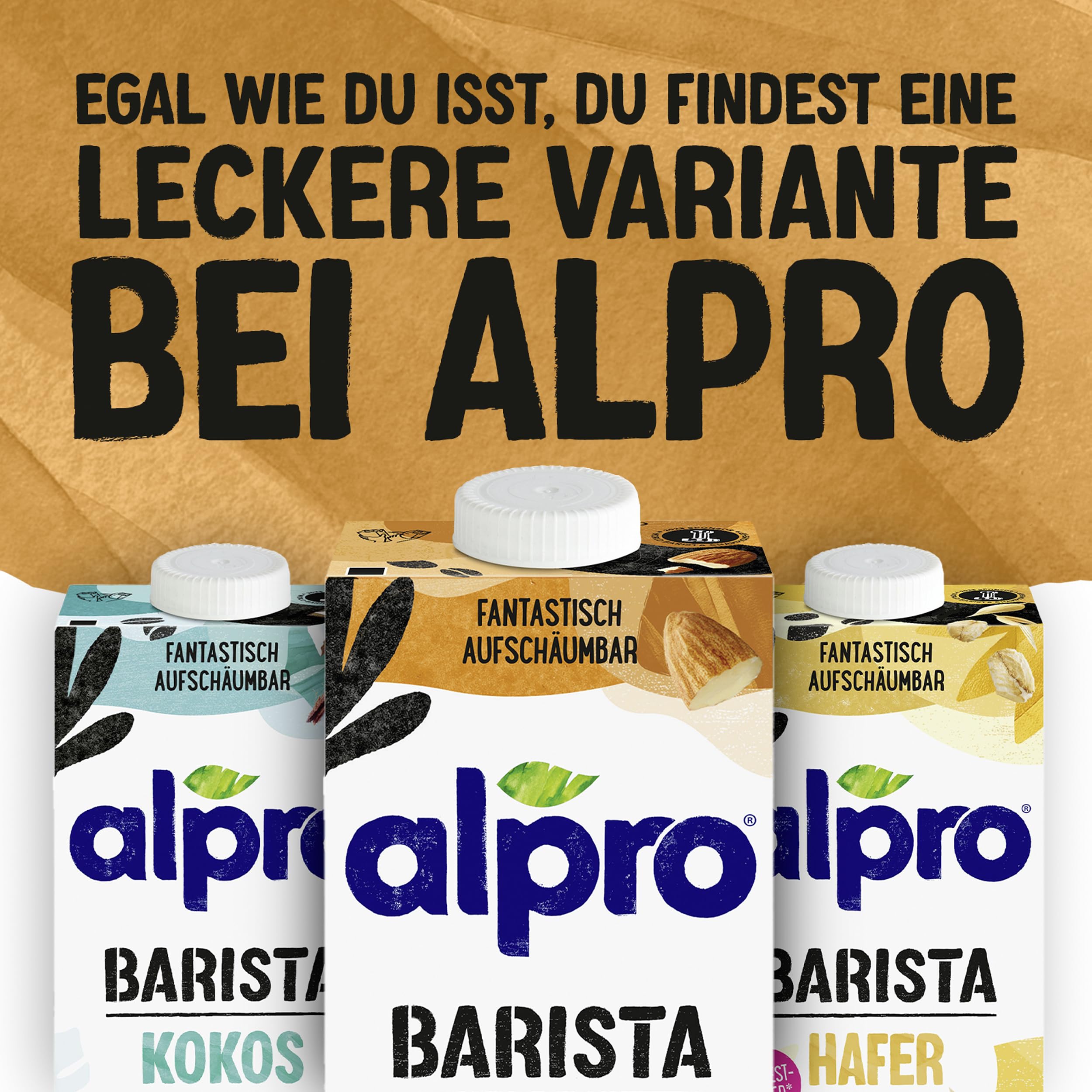 Alpro Barista Mandeldrink – Vegan und laktosefrei – Reich an Ballaststoffen – Mit Calcium und Vitaminen – UHT – 8 x 1 L 6