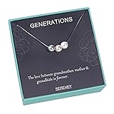 Sterling Silver Grandma Necklace, 3 Generations