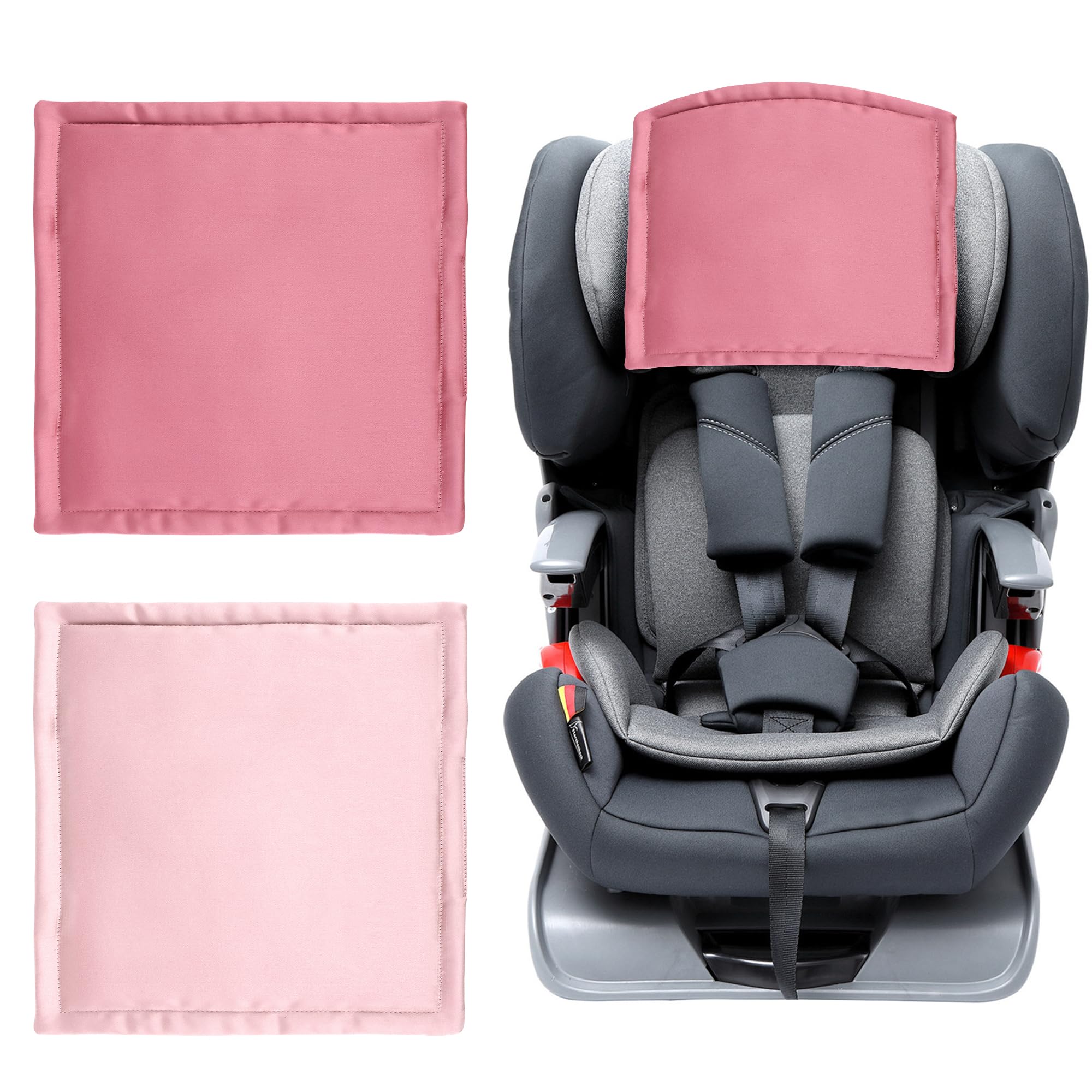 Photo 1 of Silk Head Carseat Cover for Baby: Sprouterie Satin Car Seat Head Cover for Babies Headrest Protector 2pcs 
