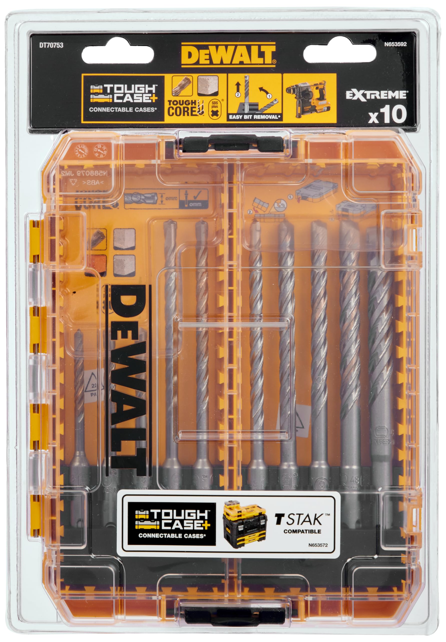 DEWALT 10PC SDS Plus Extreme 2 Set
