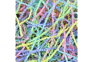 Raissily 10.5oz/300g Crinkle Cut Paper Shred Filler, Packing Grass Cushion for Wedding Birthday Anniversaries Easter Gift Con