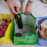 Premier Recycling Bags Set of 3 with Handles Multicoloured 40L 31x30x44cm view 4