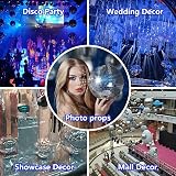 Devan 20CM Silver Mirror Ball Disco Party Hanging Decor view 4