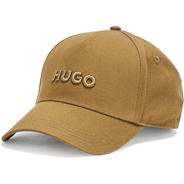 BOSS - Cappellino per bambini in twill di cotone con riga e logo - Blu
