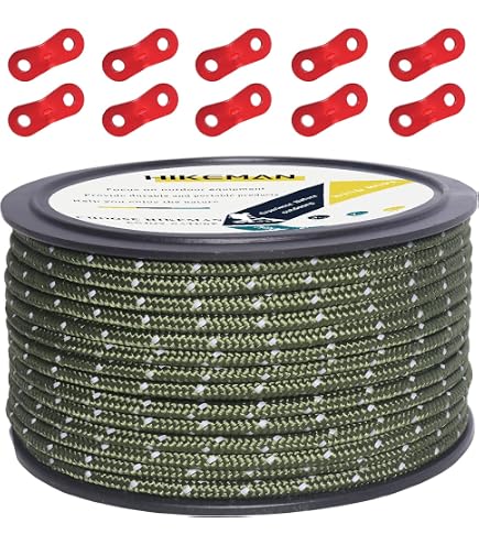 Florescence Rope Reflective Tent Guyline Rope Fluorescent Camping Rope Tachiuwa ...