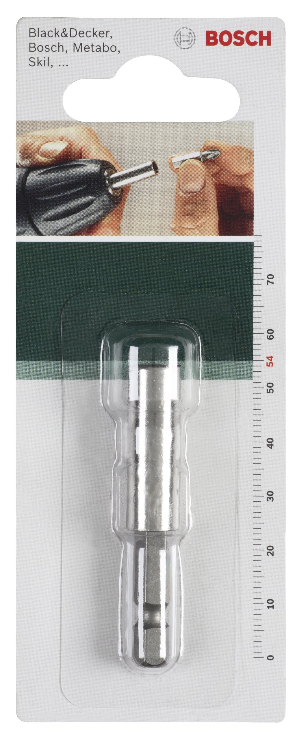 Bosch 2609255900 54mm Universal Bit Holder with Permanent Magnet Without Spring Ring