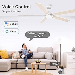 72" Large Smart Ceiling Fan with Lights