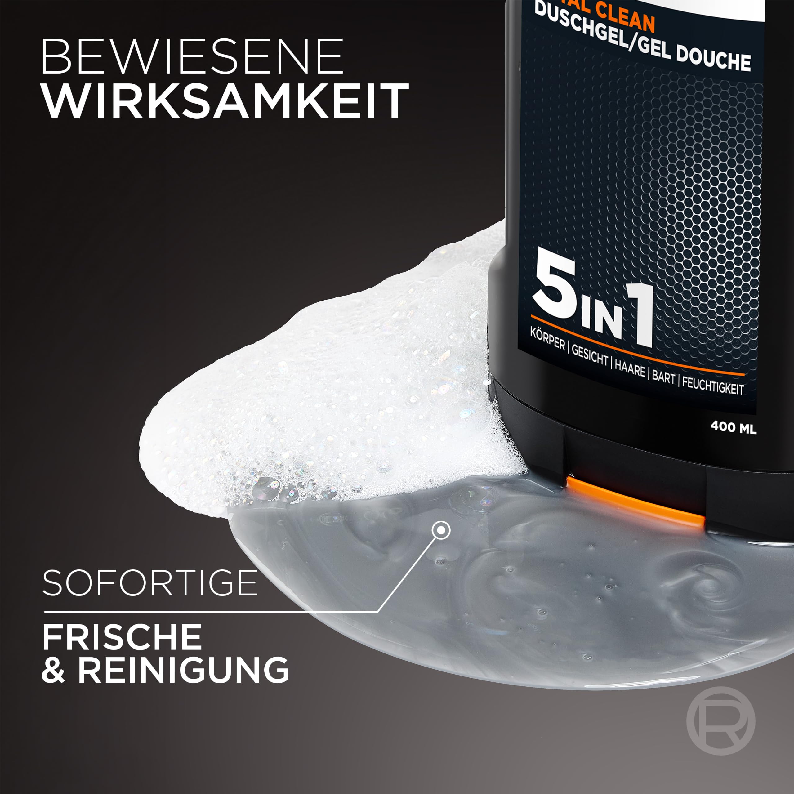 L'Oréal Men Expert XXL 5in1 Duschgel und Shampoo für Männer, Duschbad zur Reinigung von Körper, Haar und Gesicht, Herren Körperpflege für langanhaltende Frische mit Karbon, Pure Carbon, 1 x 400 ml 4