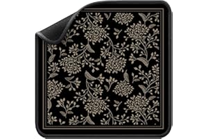 MOLOVSINY Mahjong Mat for Table - Durable Mahjong Table Cover with Unique Design, Premium Mahjong Accessories, Perfect Mahjong Gifts for Women, Game Mat for Mahjong and Board Game Enthusiasts (Noir Floral)