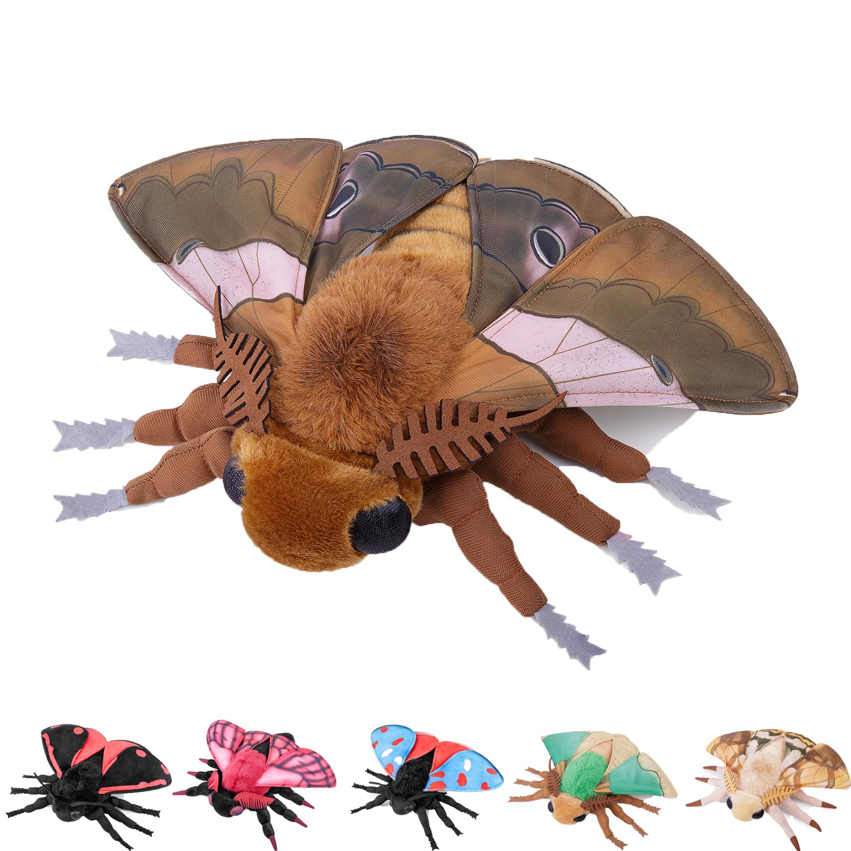 lilizzhoumax Simulation Ginkgo moth Plush Toy 10.62inch Soft Realistic Ginkgo moth Stuffed Animal Plush Toy for Kids Insect lovers Boys and Girls Gifts Home Decoration brown — image 1