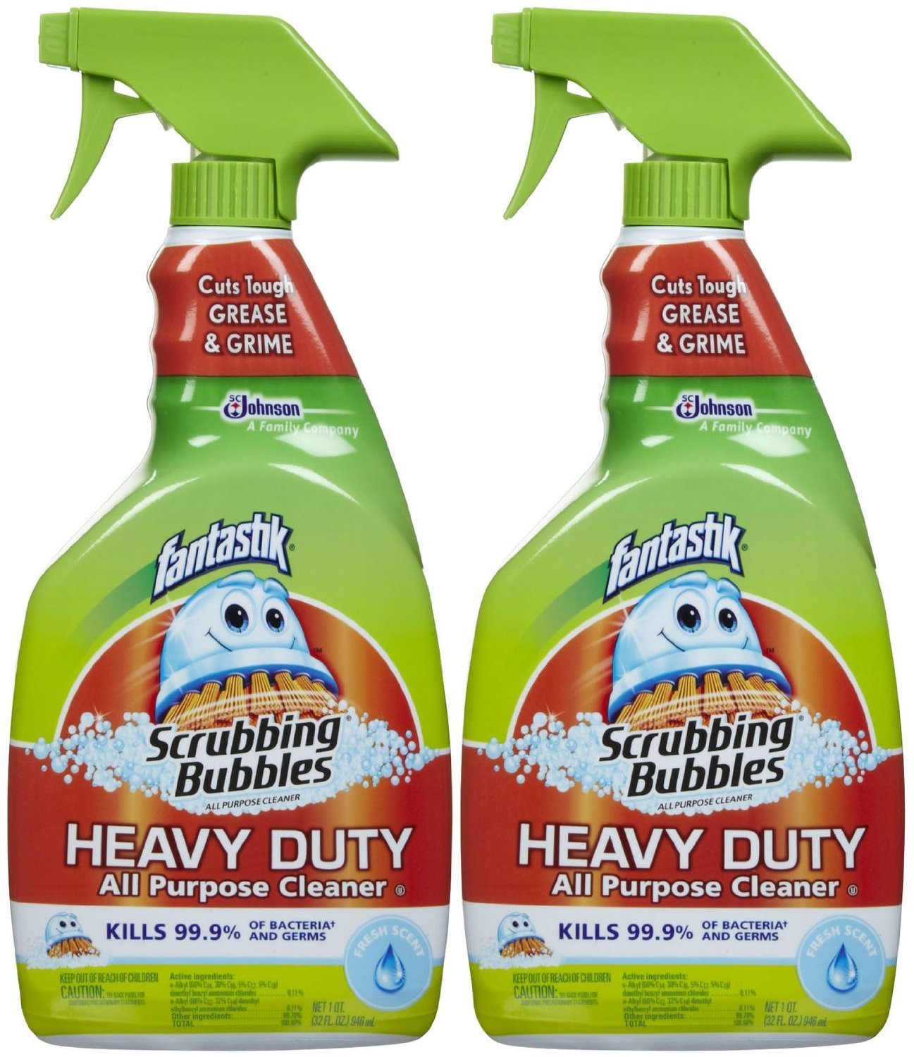 Fantastik Heavy Duty All Purpose Cleaner Scrubbing Bubbles 32 Oz (Pack
