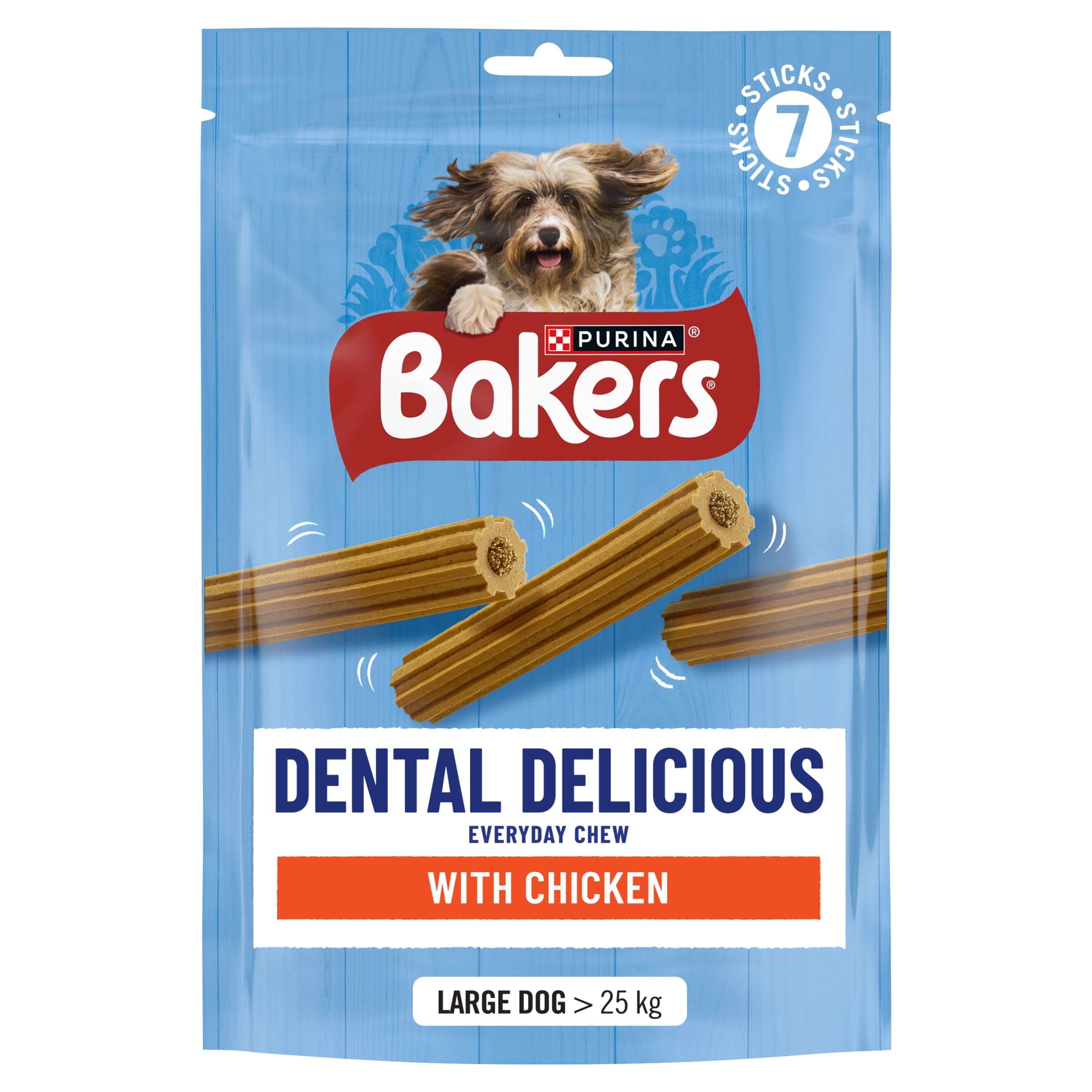 BAKERS Dental Delicious Large Chicken Dog Chews 270g (Pack of 6)