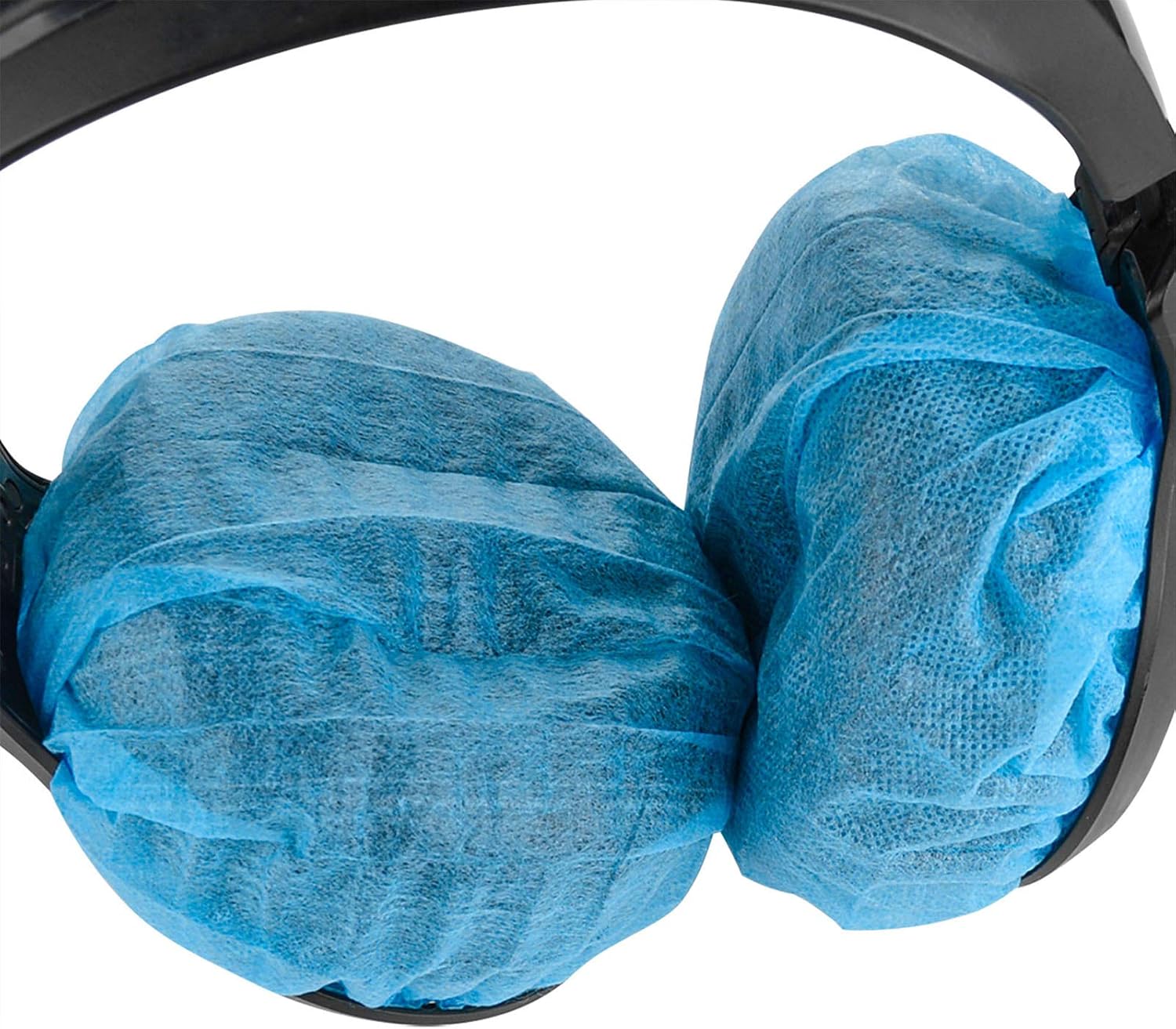 Geekria 100 works Disposable Headphones Ear Cover for Large Over-Ear Headset Earcup, Stretchable Sanitary Protector (L/Blue) - Image 4