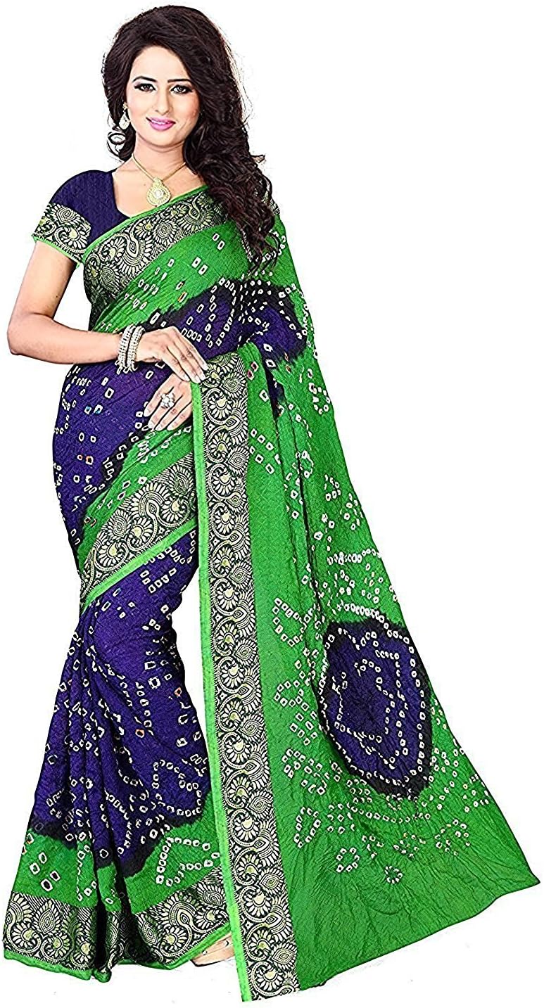 Esomic bandhani Mysore Silk Saree With Blouse Piece (maroon bandhani)