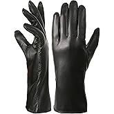 VIKIDEER Long Genuine Leather Gloves for Women Full Touchscreen Winter Warm Lined Elegant Type