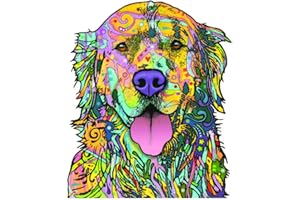 Enjoy It Dean Russo Golden Retriever Car Stickers, Outdoor Rated Vinyl Sticker Decals for Windows, Bumpers, Laptops or Crafts - 2 Pieces