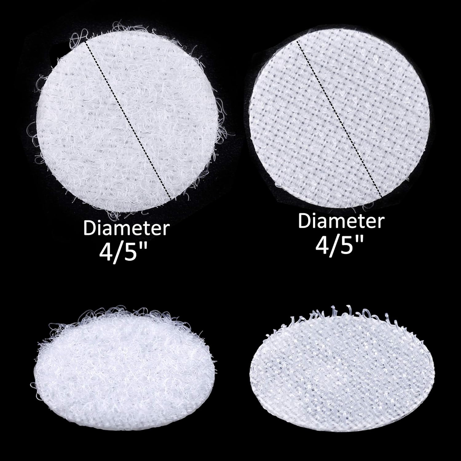 300pcs 3/4" （20mm）Diameter White Sticky Back Coins Hook and Loop Self Adhesive Dots Tapes : Office Products