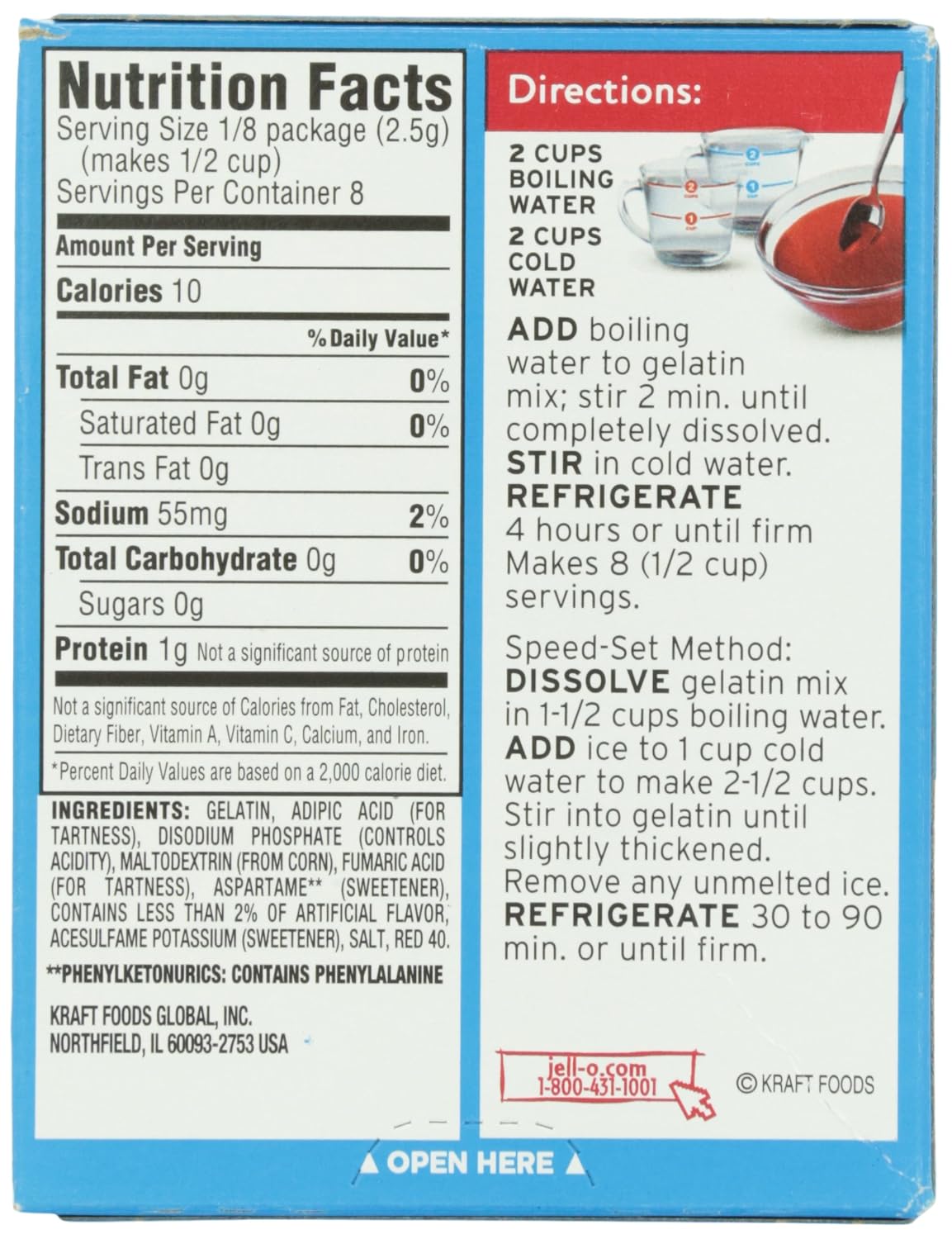 Amazon Com Jell O Strawberry Gelatin Dessert Mix 0 60 Oz Box Grocery Gourmet Food