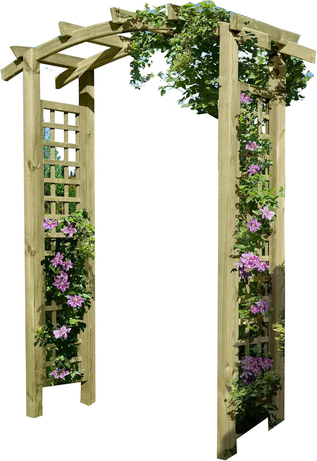 Gartenpirat Eingangspergola 160x62x220 cm Pergola aus Holz mit Rankelementen