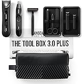 MANSCAPED® Tool Box 3.0 Plus with: The Lawn Mower® 3.0 Plus Groin Hair Groomer, Weed Whacker® 2.0 Nose Hair Trimmer, The Plow® 2.0 Razor, The Shears 3.0 Five Piece Nail Kit, The Shed 2.0 Toiletry Bag