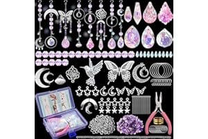 400 Pcs Crystal DIY Sun Catcher Making Kits for Adults, Hanging Crystals for Window, Window Crystals Prisms Sun Catchers for 