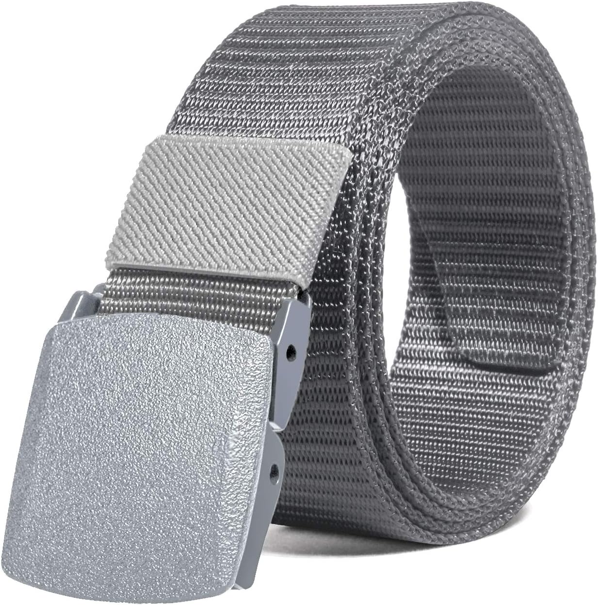 ITIEZY Mens Nylon Canvas Work Belt Military Tactical Outdoor Webbing Belt with Plastic Buckle