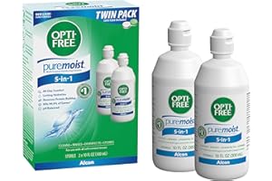 Opti-Free Puremoist Multi-Purpose Contact Lens Solution with Lens Case, 20 Fl Oz (pack of 2- 10oz bottles)