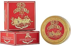 TWG Tea | Red Christmas Tea | Rooibos Tea | Hibiscus, Orange & Apple | Caviar Tin, 50g | Gift Set