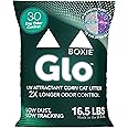 Boxie® Glo™ Natural Attractions 30 Day Odor Control Clumping Corn Cat Litter, 16.5 lb, 99.9% Dust-Free, Plant-Based, Lightweight, Strong Clumping, UV Light Attractant for Litter Box Use