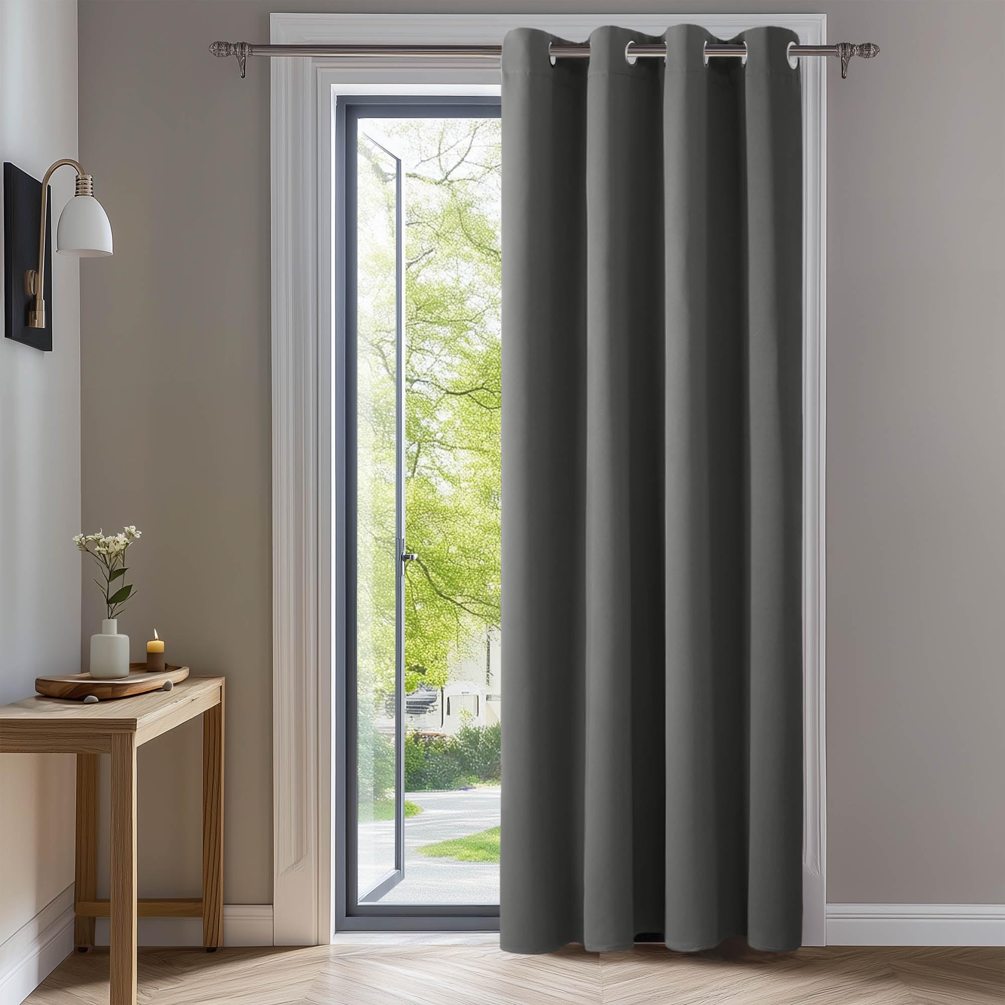 Deconovo Thermal Insulated Blackout Curtain for Bedroom 52"x 90" Light Grey 1 PANEL