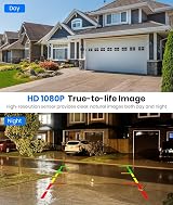AUTO-VOX Solar Wireless Backup Camera 5" 1080P Monitor Dual 5000mAh IP69K view 4