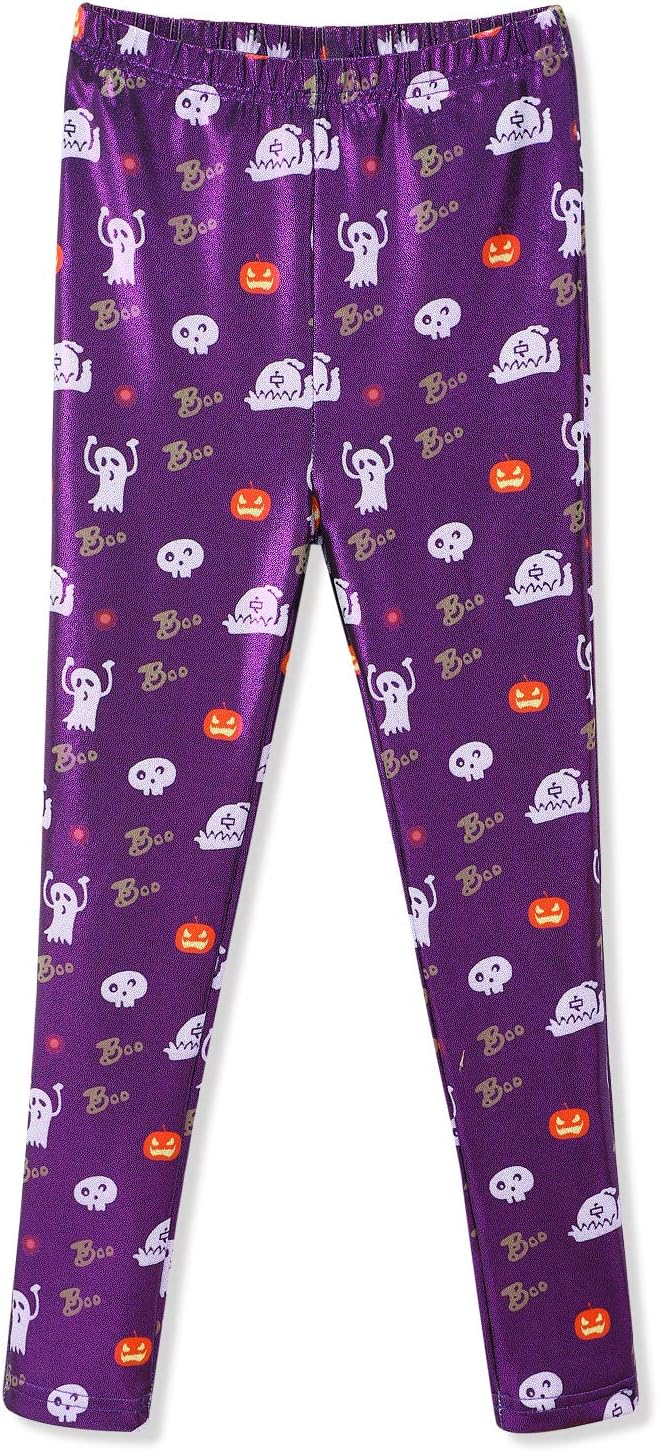 Stretchy Girls Leggings Leopard Mermaid Animal Prints Pants 3-11 Years