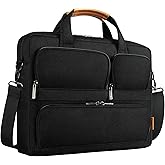 DOMISO 15-15.6 Inch Laptop Sleeve Waterproof Laptop Case Business Briefcase Portable Computer Bag with Shoulderstrap for Lenovo ThinkPad/Asus/HP ProBook/Acer/Dell Precision,Black