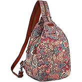 Women's Small Sling Crossbody bag Casual Backpack Purse for Outdoor Travel Hiking Backpack Colorful XB-17 (HS)