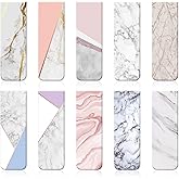 Outus 10 Pcs Marble Magnetic Bookmarks for Women Pink Magnet Page Markers Magnetic Page Clip Christmas Gifts for Bookworm Book Lovers Students Teachers Reading Home School Office