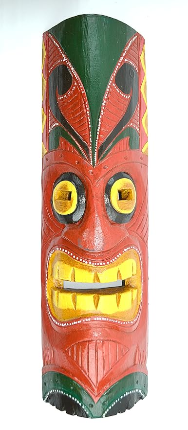 Decorative Masks Home Kitchen 20 Set Of 2 Handmade Tiki Mask