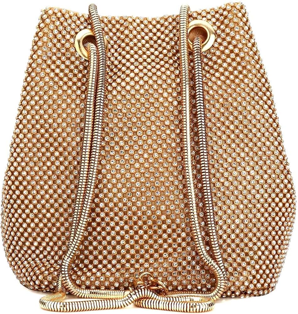 Vistatroy Women's Evening Bag Sparkly Rhinestone Purse Triangle Designer Chain Clutch Purse Bag Party Prom Wedding Purse