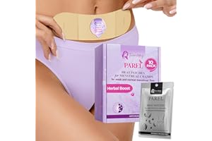 FEMISSY Flow-Specific Heating Patches for Period Cramps - 10 Pack (Low-Normal Flow) of Herbal Heat Patches for Menstrual Cramp Relief - 8 Hrs of Adjustable Heat - Thin, On-The-Go Period Patch for PMS & Period