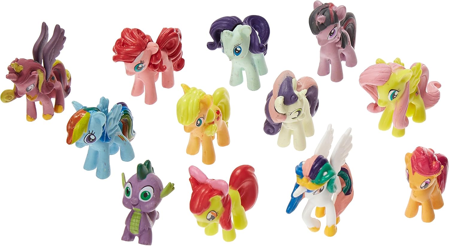 OliaDesign Set of 12 Pony PVC Toy Cake Topper Twilight Sparkle Figure Set