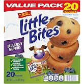 (Value Pack) Little Bites Blueberry Muffins, 20 individual packs, (1.5 oz each), Made with Real Blueberries Mini Muffins, 30 oz Multipack