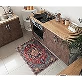 Keen Home Design 2x3 Rug - Machine Washable Entry Rug with Non-Slip Backing, Ideal for Enteryway, Kitchen, Bathroom, Laundry Room - Vintage, Easy Clean, Durable, Low Pile Rug - (2' x 3')