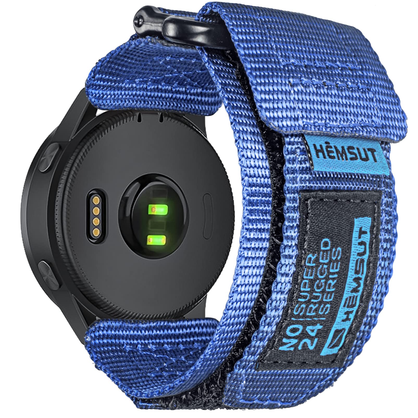 Nylon Sports Watch Straps Compatible with Amazfit T-Rex 3 Pro 48mm/Balance 2/Stratos 3/GTR 4/GTR 3/GTR 2, Garmin Vivoactive 4, CMF by Nothing Watch Pro 3, Carbinox Edge