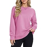 MAGCOMSEN Women's Fleece Lined Sweatshirts Pullover Crewneck Sweater Loose Fit Casual Winter Warm Tops with Thumb Holes