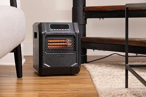 Comfort Zone Electric Digital Quartz Infrared Cabinet Space Heater