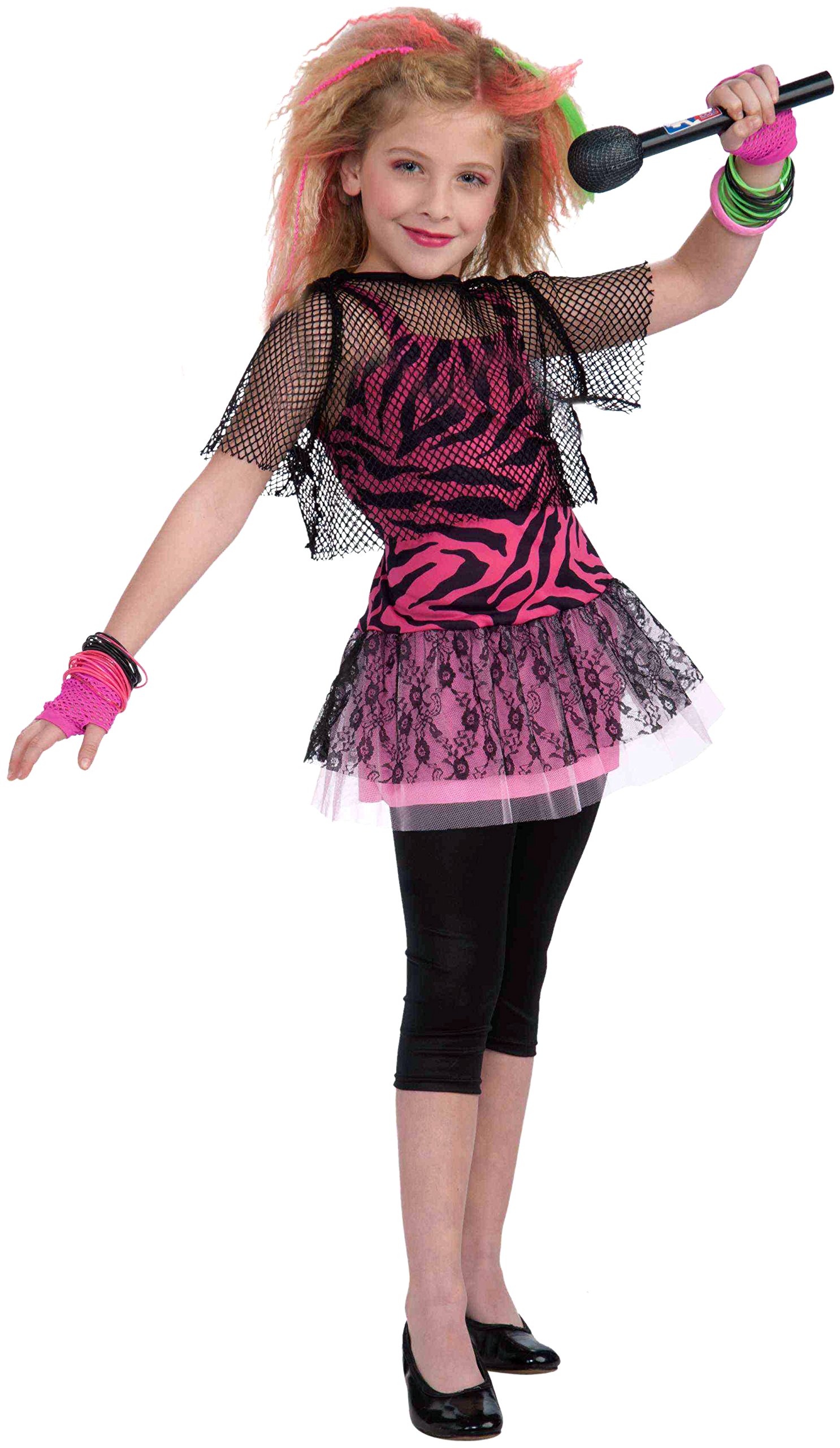 Photo 1 of Forum Novelties 80's Rock Star Child Girl's Costume, Medium