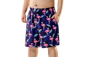 BRISIRA Big and Tall Swim Trunks for Men Bathing Suit with Mesh Lining Quick Dry Board Shorts Beach Swimsuit Pocket