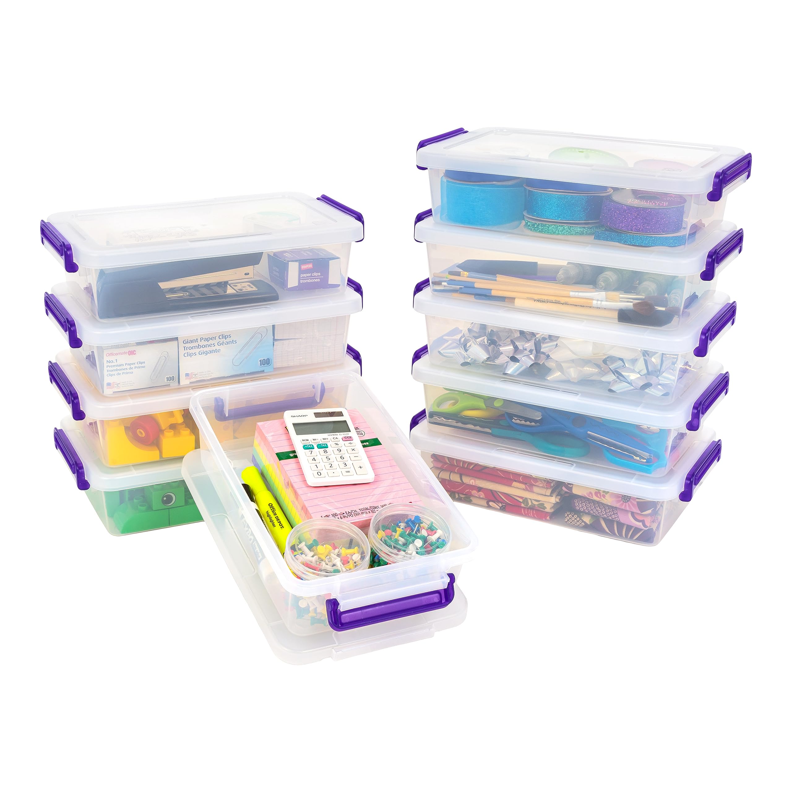IRIS USA 3 Qt. Plastic Craft Storage Container Bins